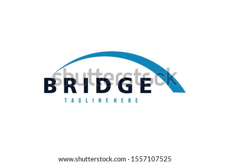 Bridge logo icon vector isolated