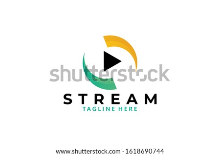 stream logo ion vector isolated