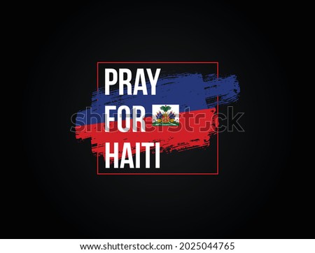 Pray For Haiti vector illustration. praying for Haiti effected by earthquake, wild fire and others natural disaster. 