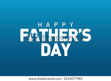 Happy Father's day concept vector background. Father giving son ride on back. Father and son with text happy father's day.