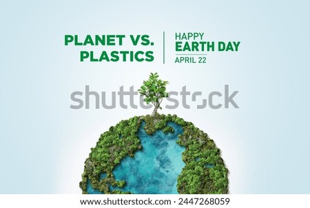 Similar – Image, Stock Photo Globe in a plastic bag. Earth contaminated by plastic waste