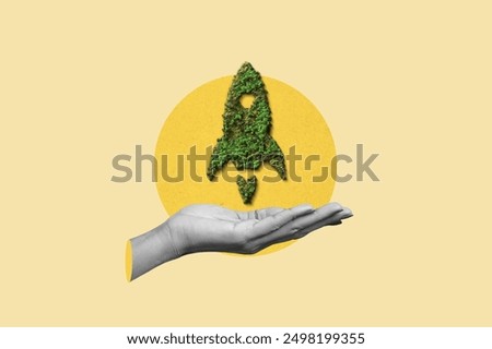 Similar – Image, Stock Photo Green leaves, negative space