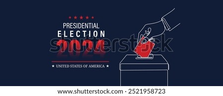 USA Presidential Election 2024 vector illustration. Poster, card, banner and background.