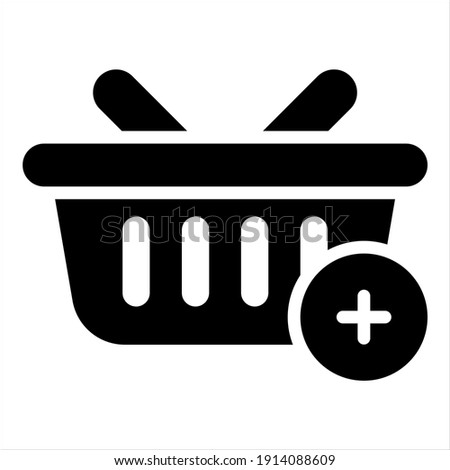 basket vector glyph icon, shopping and discount sale icon.