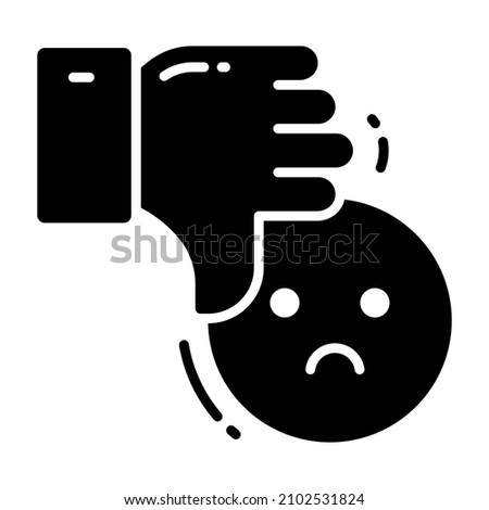 Dissatisfied icon, Survey and Feedback, modern vector illustration 