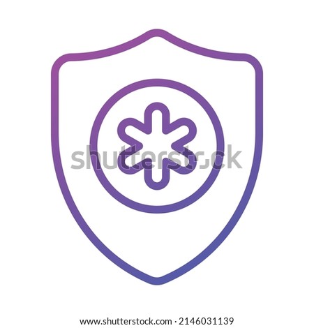 Shield Healthcare Medical, vector graphic Illustration Icon.
