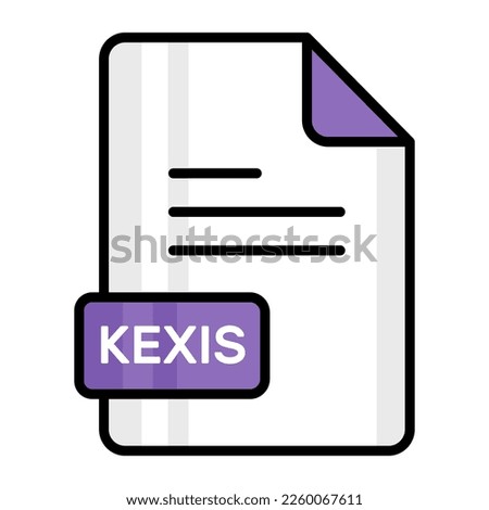 An amazing vector icon of KEXIS file, editable design