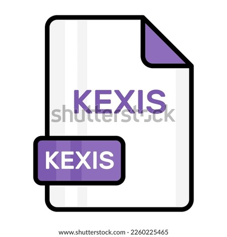 An amazing vector icon of KEXIS file, editable design