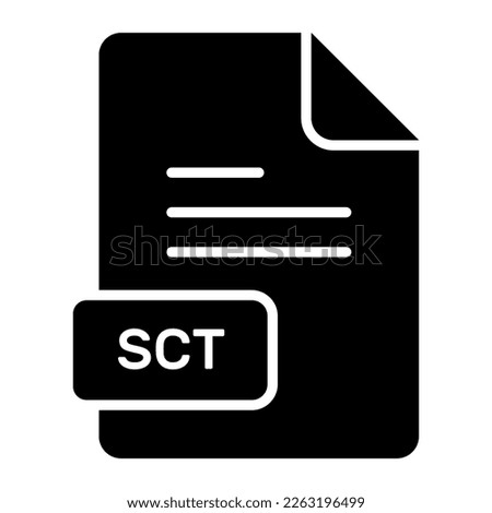An amazing vector icon of SCT file, editable design