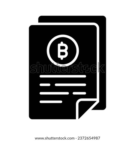 Well designed icon of bitcoin document, Btc with document