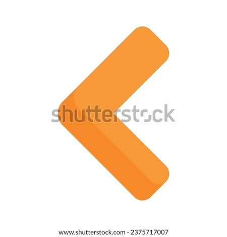 Go back arrow button vector isolated on white background