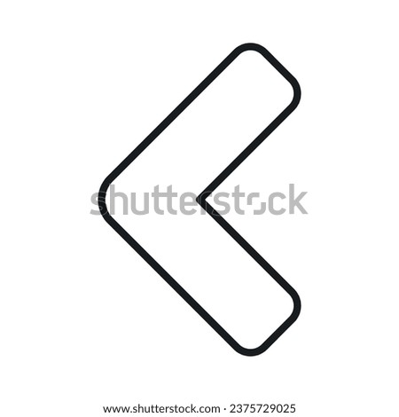 Go back arrow button vector isolated on white background