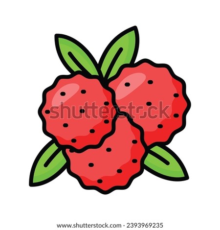 Bayberry vector design in modern design style, Myrica, yangmei, candleberry, sweet gale, or wax myrtle berry icon