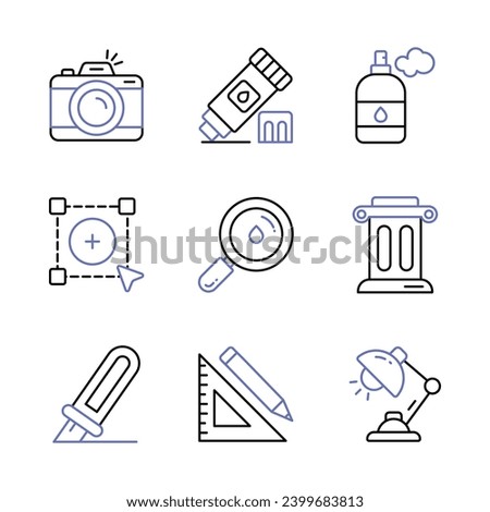 Grab this beautifully designed art and design icons set, ready for premium use