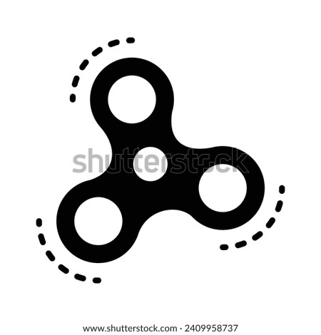 Fidget spinner vector design, toy for stress relief, tri bar spinner icon