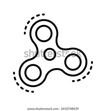 Fidget spinner vector design, toy for stress relief, tri bar spinner icon