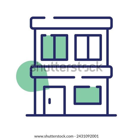 Check this carefully crafted icon of office building, hotel building, residential building