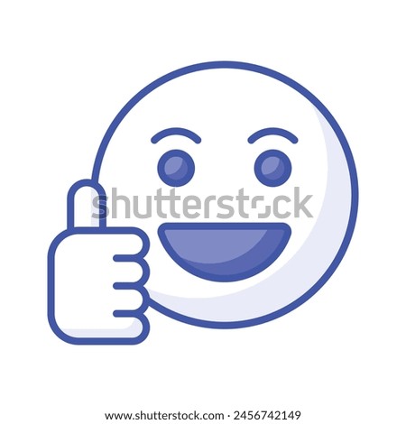 Thumb up, like emoji vector design, easy to use and download