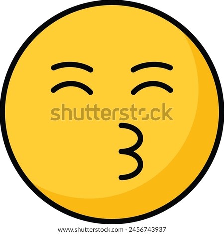 Kissing emoji vector design, ready to use icon