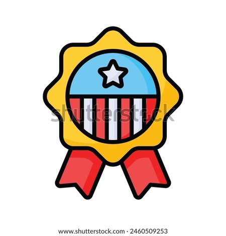 Get your hands on this beautiful icon of badge, patriot badge vector design
