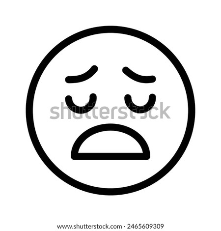 Unique and premium vector of tired emoji, editable icon