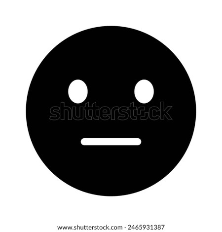 Expressionless, neutral emoji icon design, ready to use vector