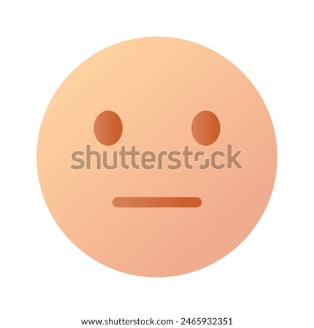 Expressionless, neutral emoji icon design, ready to use vector