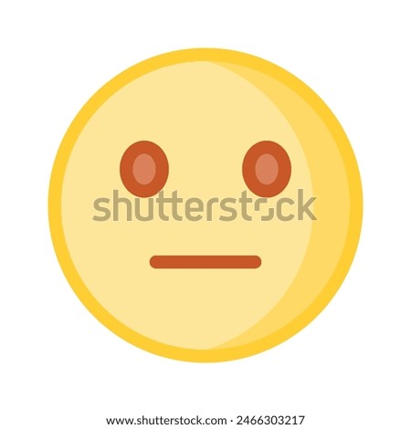 Expressionless, neutral emoji icon design, ready to use vector