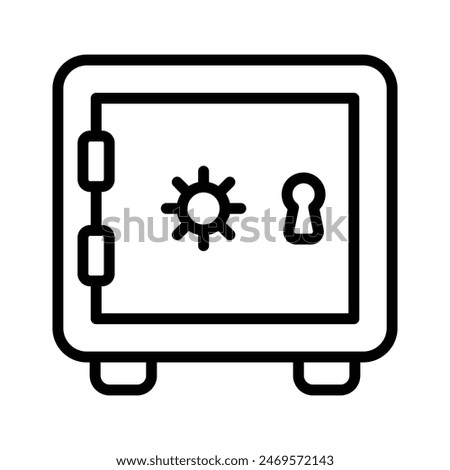 Bank vault for money saving, an icon of bank locker in editable style, premium vector