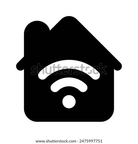 A trendy vector of smart house, house with wifi signals