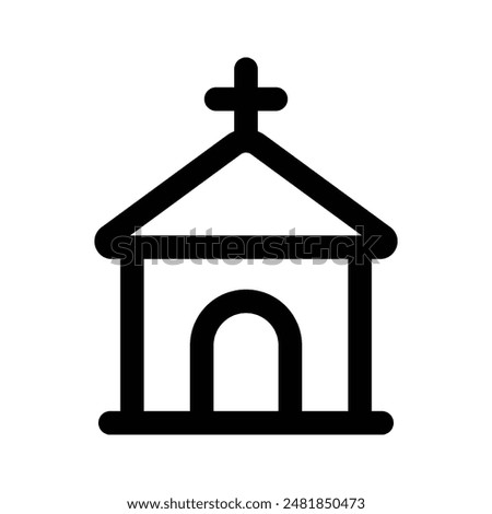 Christians worship place, church icon design editable vector