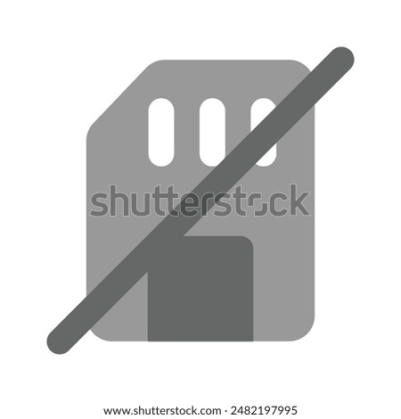 Disabled sd card storage icon design, ready to use vector