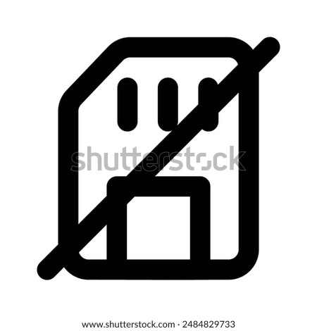 Disabled sd card storage icon design, ready to use vector