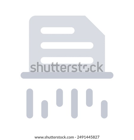 Paper shredder icon design, cutting machine vector