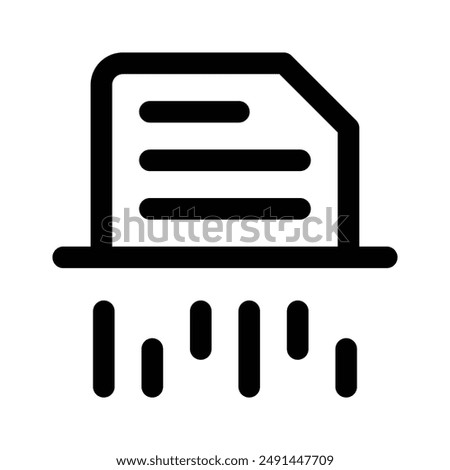 Paper shredder icon design, cutting machine vector