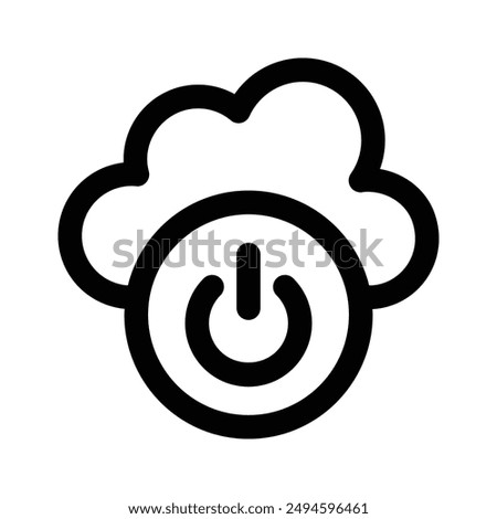 Cloud with off button icon of cloud off in trendy style