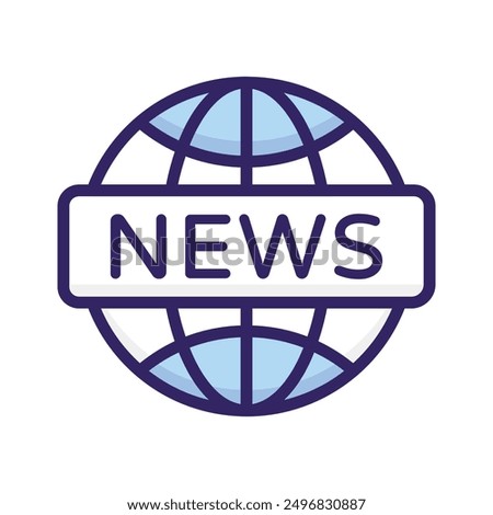 Take a look at this amazing icon of global news, premium vector