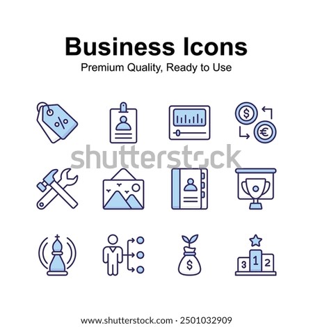 Pack of business icons in modern design style, customizable vectors