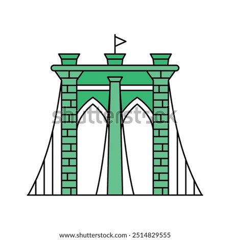 Premium vector of brooklyn bridge, ready to use icon