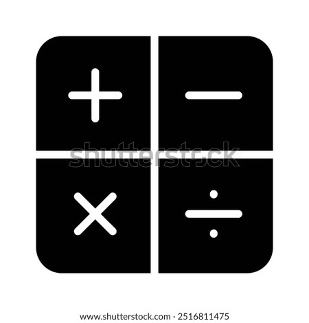 Simple math icon representing mathematical calculations