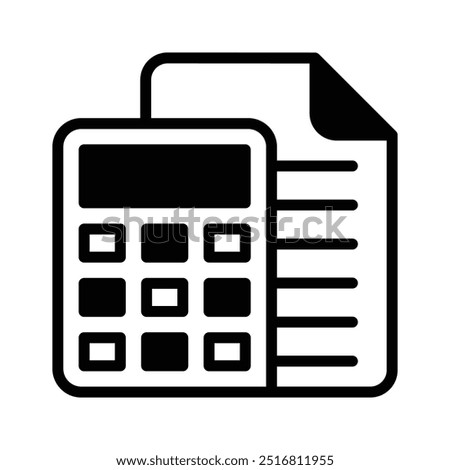 Calculation icon for finding the solution of math problems