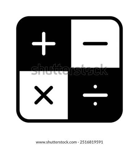 Simple math icon representing mathematical calculations