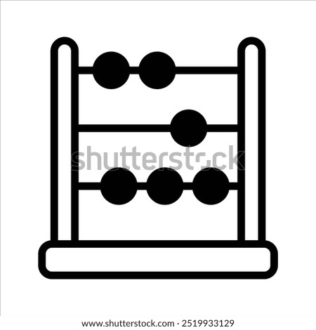 An oblong frame with rows of wires or grooves along which beads are slide, used for calculating, vector of calculation