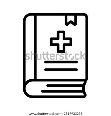 Medical book icon design isolated on white background