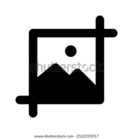 Image crop icon design in modern style