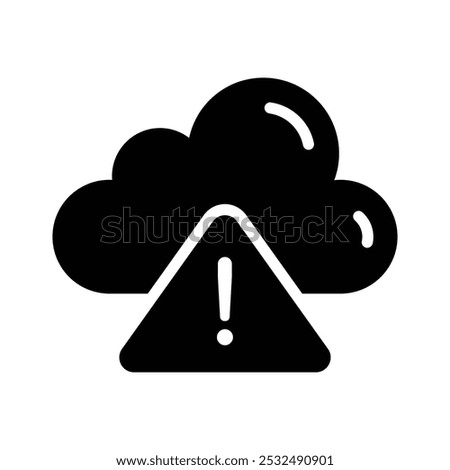 Exclamation mark with cloud showing concept icon of cloud error