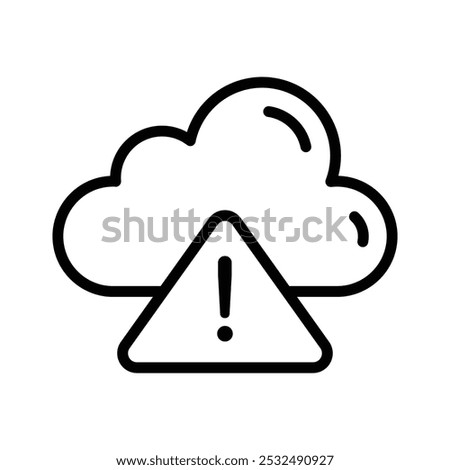 Exclamation mark with cloud showing concept icon of cloud error