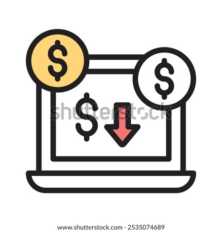 Use this monetize flat icon for optimising revenue and financial opportunities