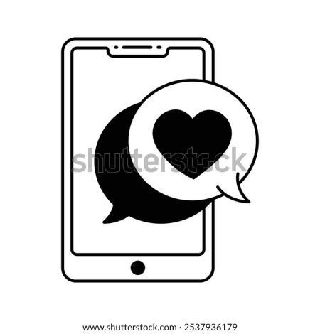 A mobile chat filled with love and sweet messages