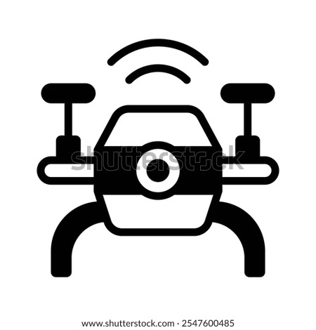 Similar – Foto Bild Drohnen-Quadkopter mit Camcorder auf rotem Hintergrund